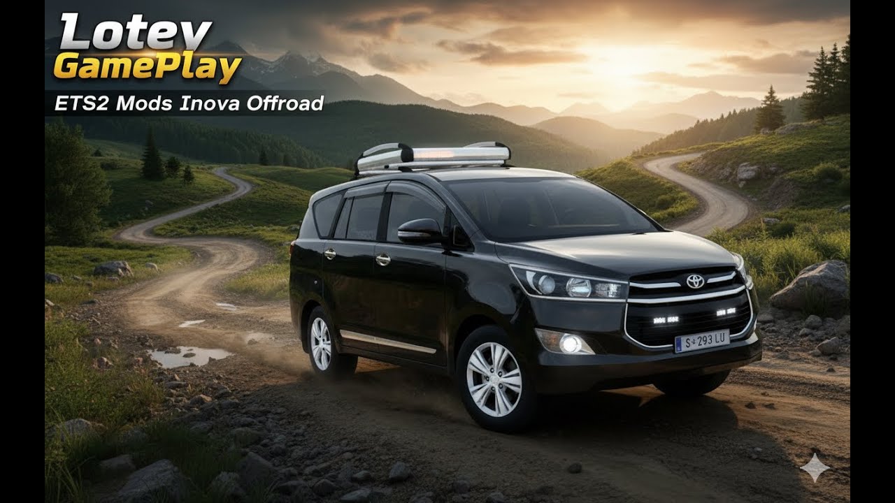 ETS2 Mods: Toyota Innova Crysta Driving on Incredible Hilly Area & Offroad Map