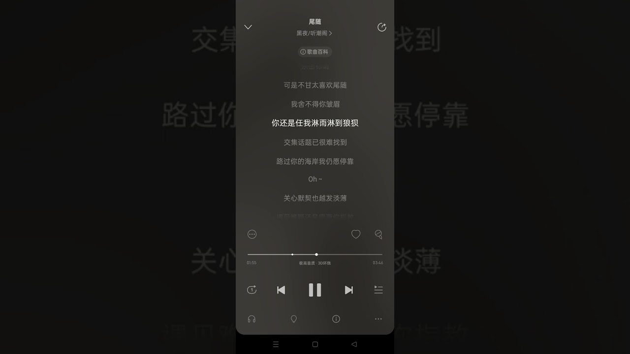 听潮阁黑夜单曲《尾随》