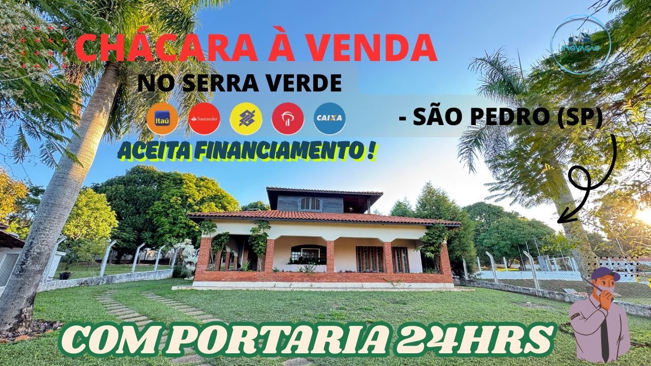 CHÁCARA A VENDA EM SÃO PEDRO/SP - CH-080 - R$580.000,00 - SERRA VERDE (A CASA DE CAMPO PERFEITA)