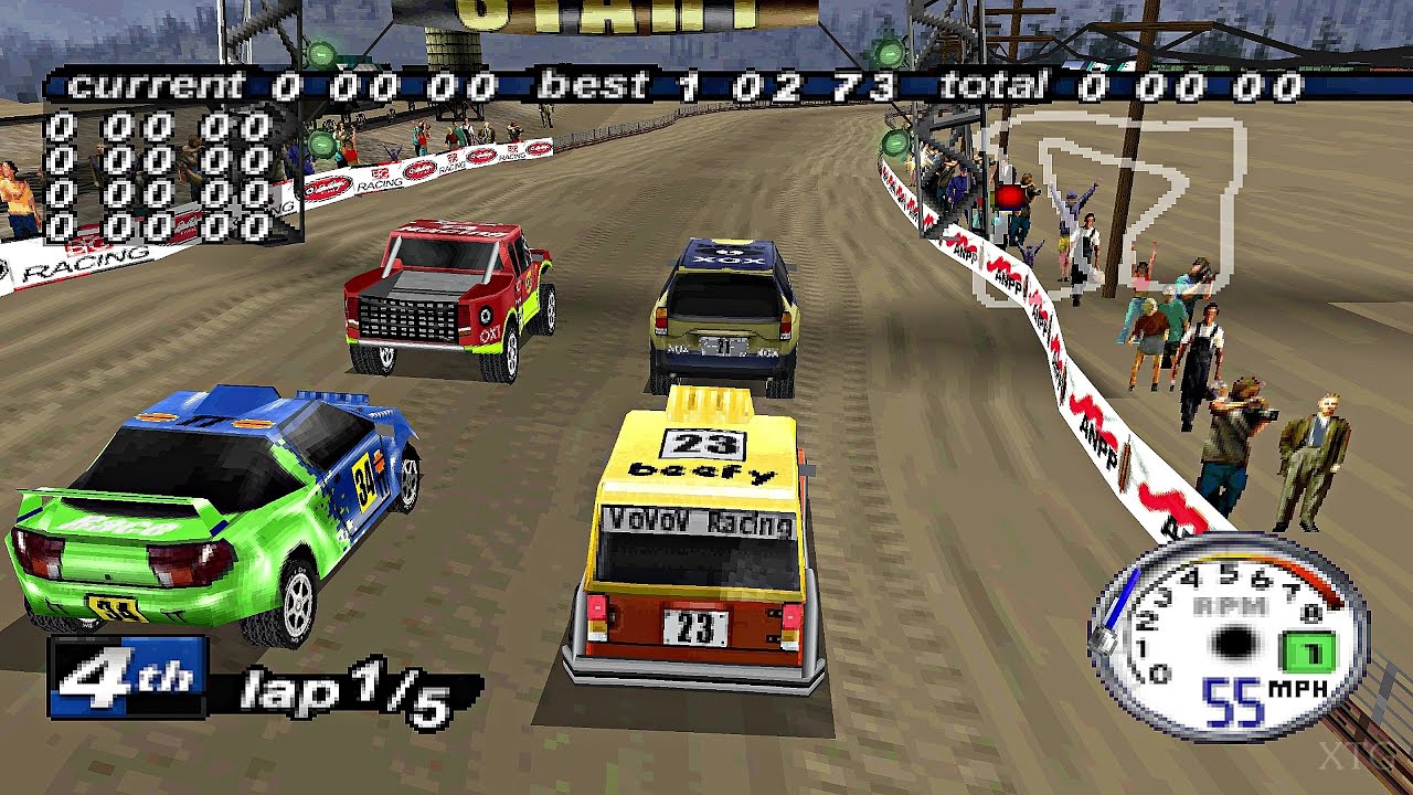 Rally Cross 2 PS1 Gameplay HD (Beetle PSX HW)