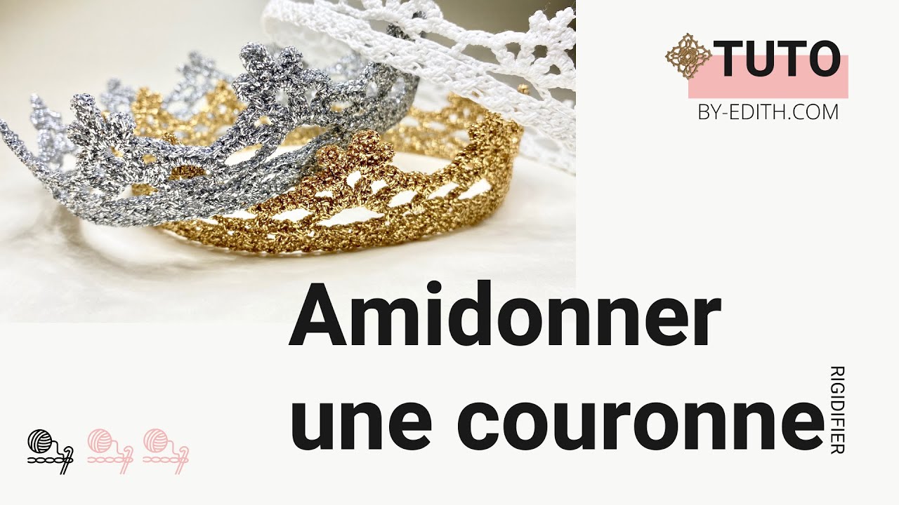 Amidonner Rigidifier une couronne en dentelle au crochet