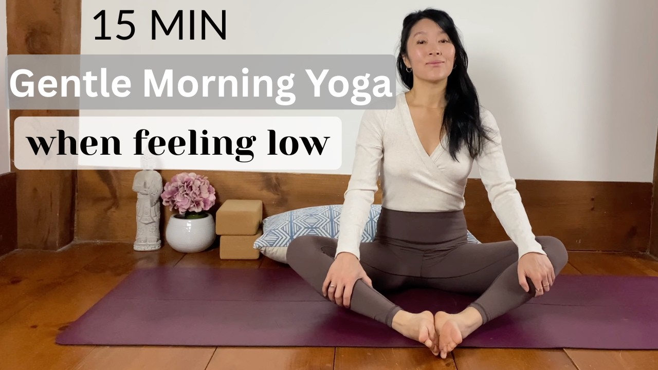 15 Min Gentle Morning Yoga When Feeling Low & Small  ㅣ Healing Yoga to Soothe Your Soul