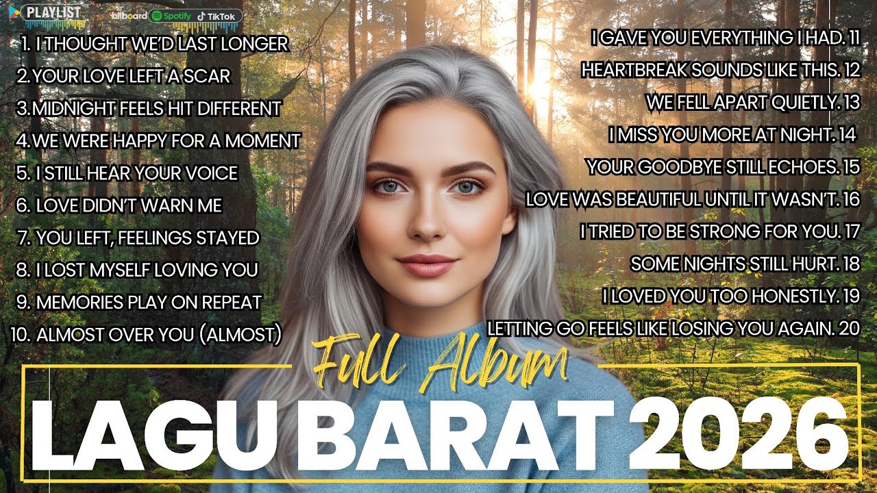 Full Album Lagu Barat|Kompilasi Hits Barat Paling Viral2026 Lagu Pop&EDM Favorit Anak Muda Indonesia