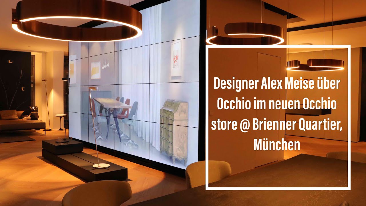 Designer Axel Meise über Occhio im neuen Occhio flagshipstore @ Brienner Quartier, München.