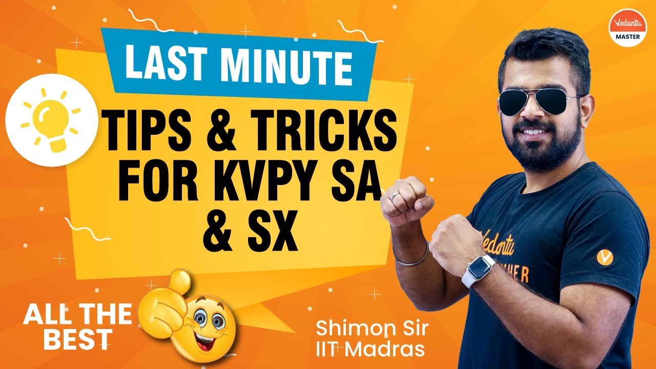 Last Minute Tips & Tricks For KVPY SA & SX (All The Best) | Shimon Sir | Vedantu Master Tamil