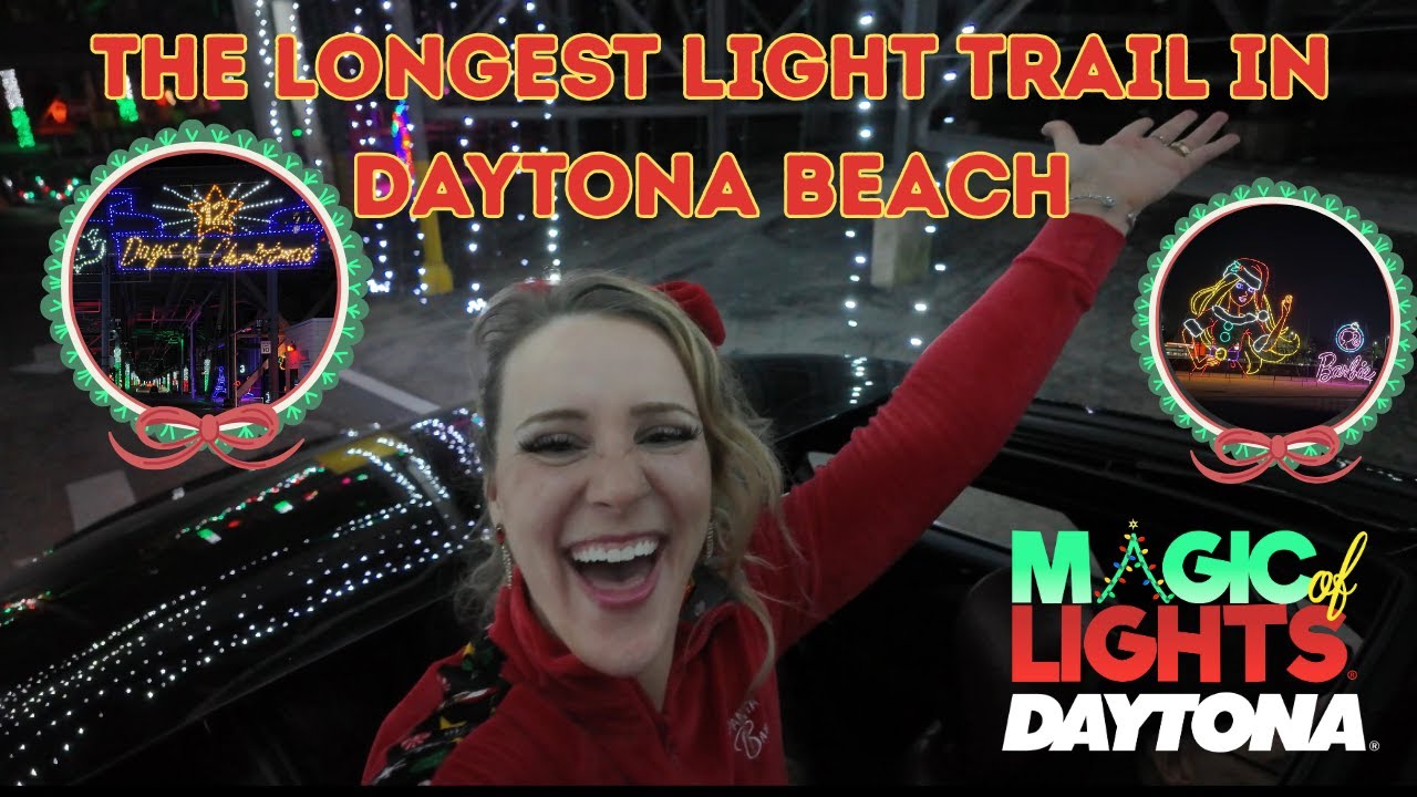 We Explored Florida’s LONGEST Christmas Light Tunnel! Magic of Lights Daytona 2025 🎄✨