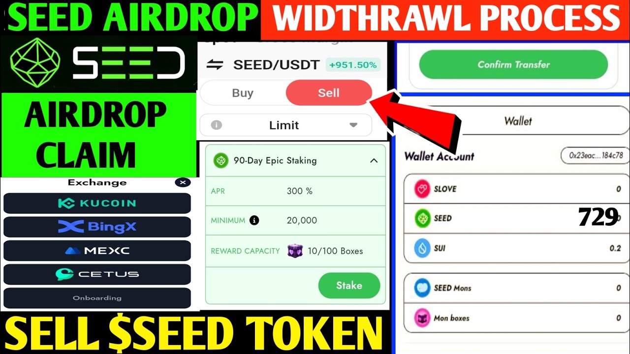 Seed Airdrop Withdrawal Process | Seed Airdrop Claim | How to Sell Seed Tokens | Seed Tokens Sell
