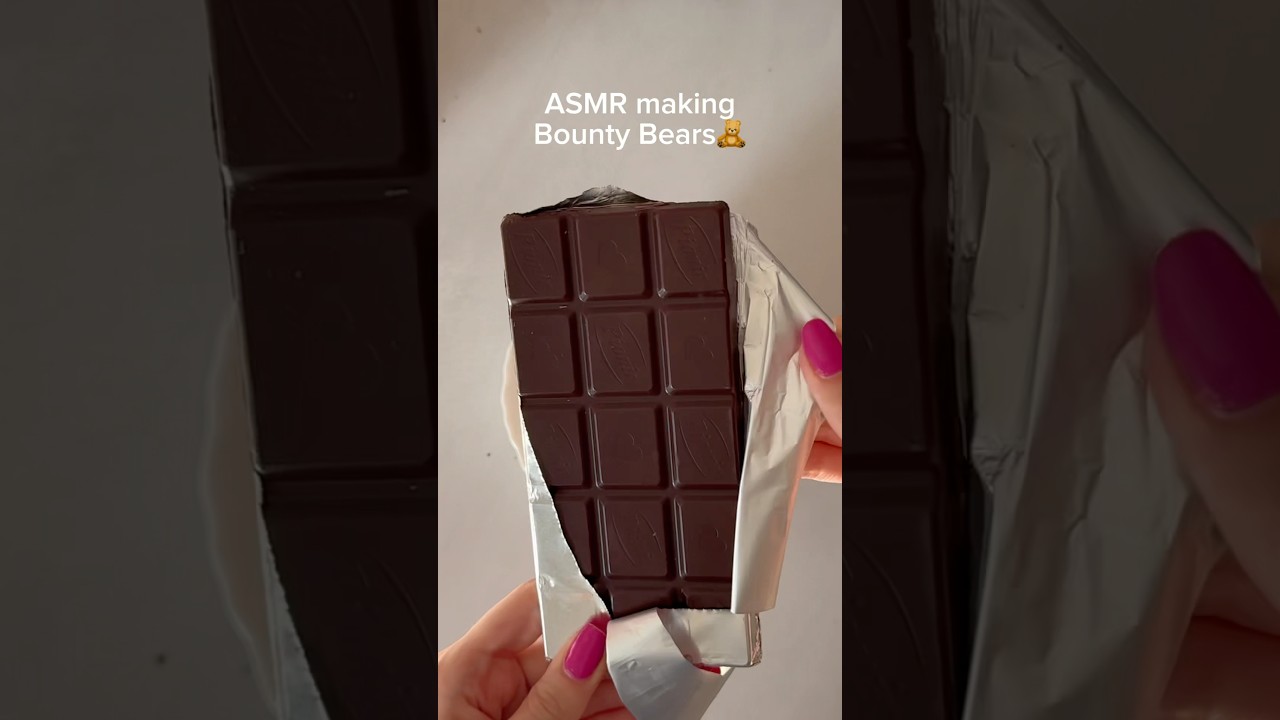 ASMR of bounty bears🐻🍫#asmr #bounty #chocolate #shorts #fyp