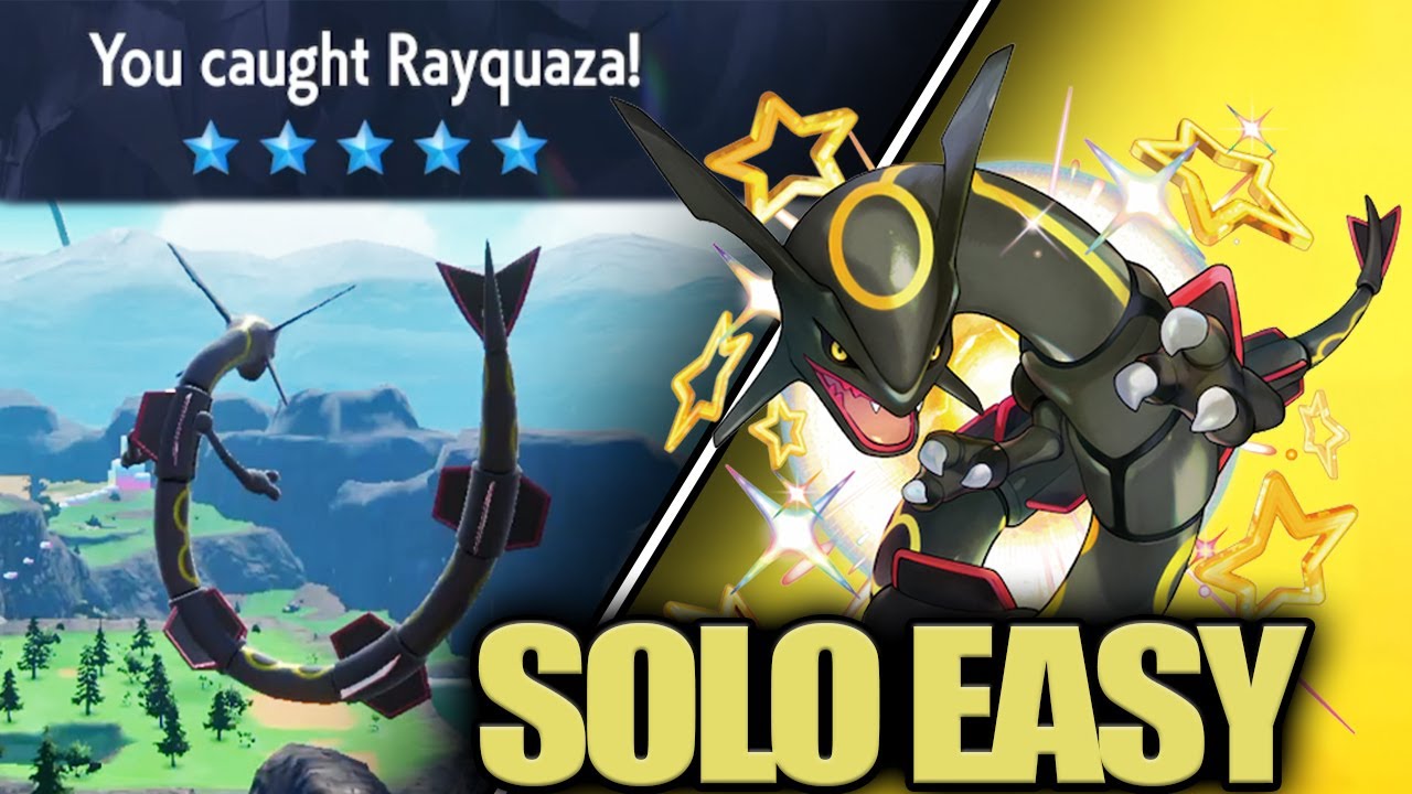 How to SOLO SHINY RAYQUAZA Tera Raid Event