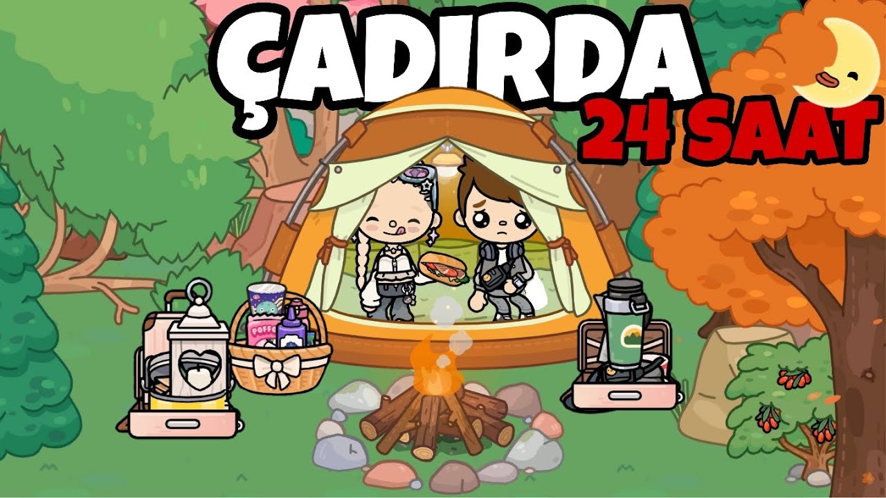 CHESTER'LA 24 SAAT BOYUNCA ÇADIRDA KALDIK!⛺️🌛 / ~KİM KAZANDI!?🌟 || Toca Life: ELENA