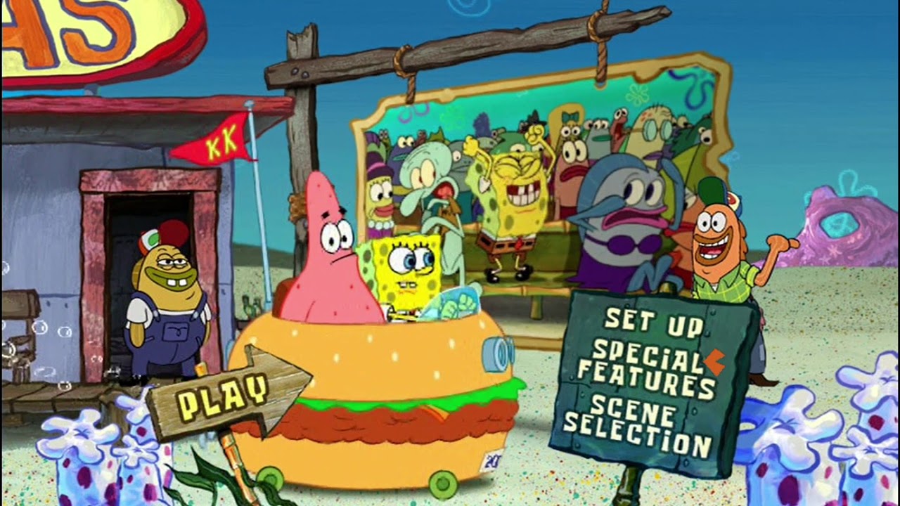The Spongebob Squarepants Movie 2005 DVD Menu Walkthrough