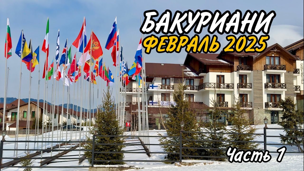 Едем на горнолыжный курорт БАКУРИАНИ. Февраль 2025. Как добраться из Тбилиси. Кафе 