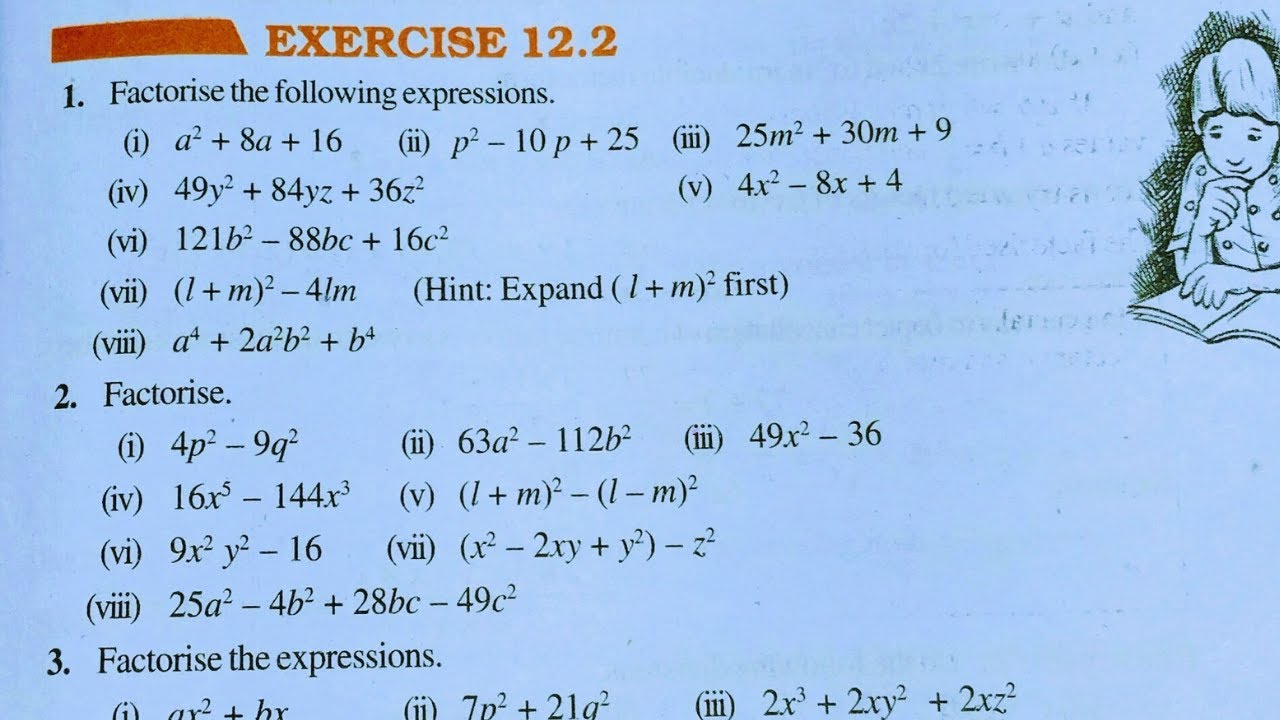 Class 8th maths l Exercise 12.2 l Chapter 12 l Factorisation l Maths l cbse board l Carb Academy