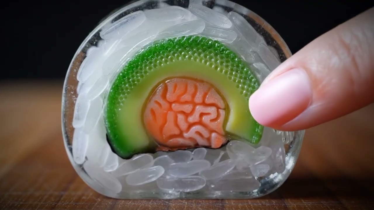 Luxury Crystal Glass Omakase Sushi Cutting ASMR | Diamond Japanese Slicing No Talking No Music