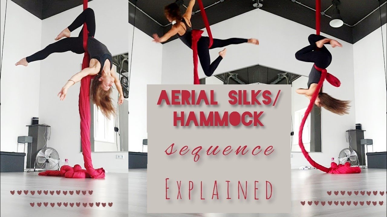 Aerial Silks/Hammock SEQUENCE - incl. PRETTY SHAPES, MINI-DROP, SPINNING- step-by-step explanation