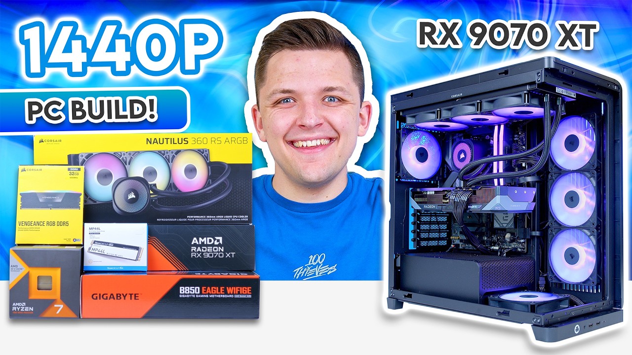 RX 9070 XT & Ryzen 7800X3D Gaming PC Build! 👀