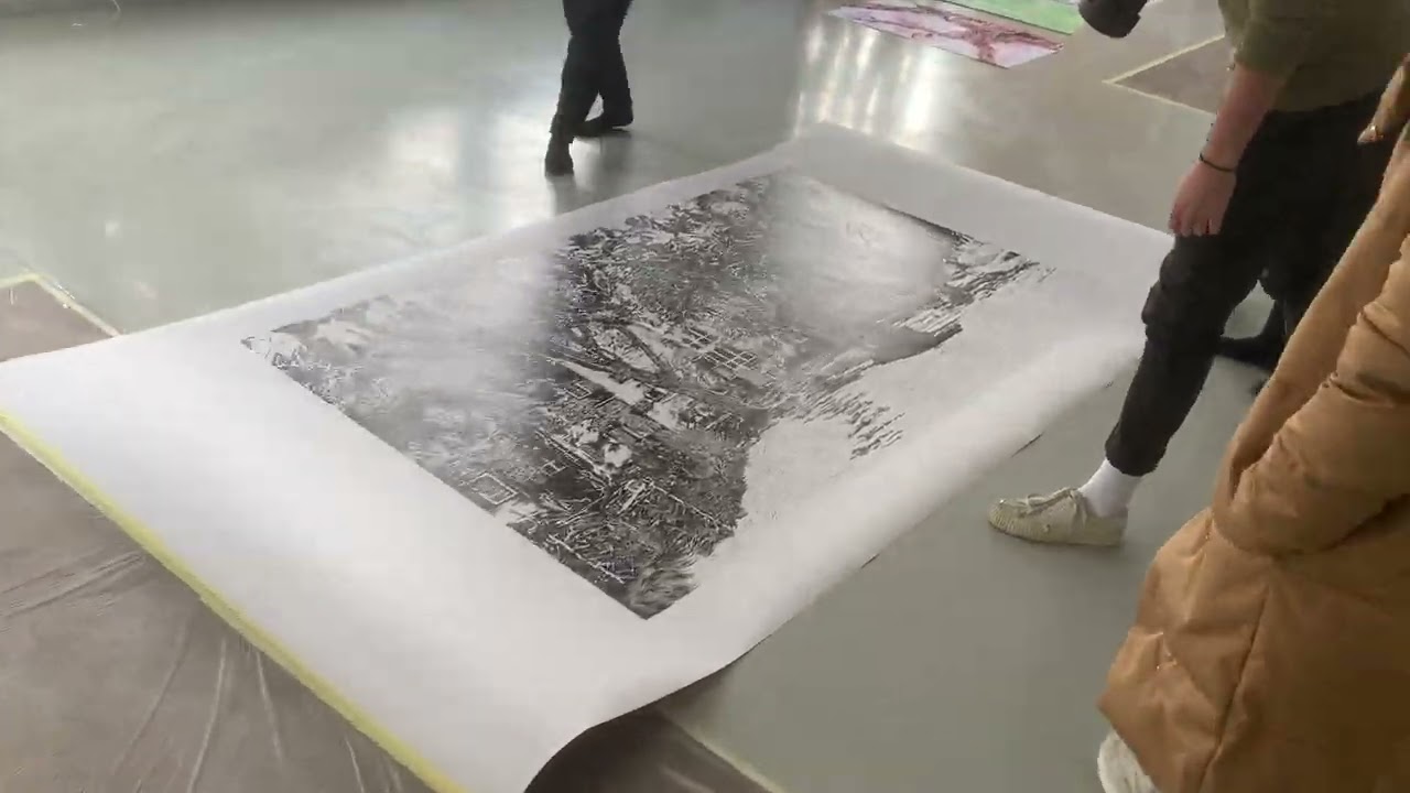 Makleit Fanni negyedéves grafikusművész hallgató metszetének próbanyomata