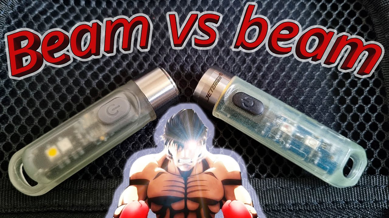 Trailtrek Nitecore TIKI vs Jetbeam mini one beam vs beam comparison keychain