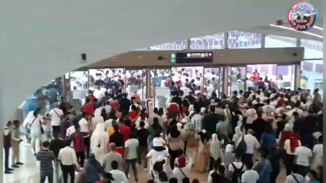 Qatar metro station in lusail & lusail stadium in Qatar