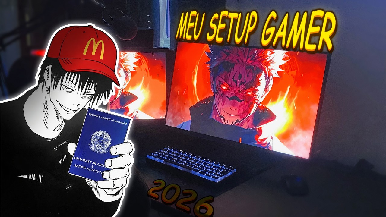 Meu SETUP Gamer 2026 Sendo CLT  – Sonho Realizado! Tour Completo