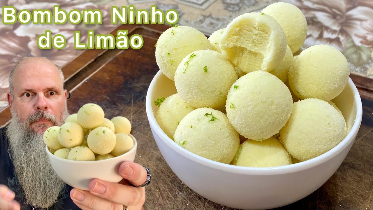 BOMBOM NINHO DE LIMÃO COM APENAS 3 INGREDIENTES | SEM FOGO, SEM FORNO