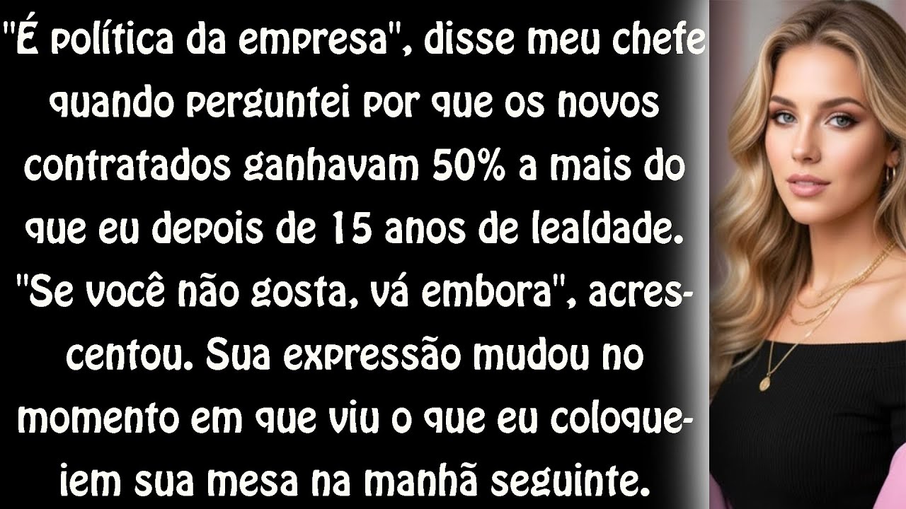 Meu chefe paga aos novos contratados 50% a mais do que eu depois de 15 anos!