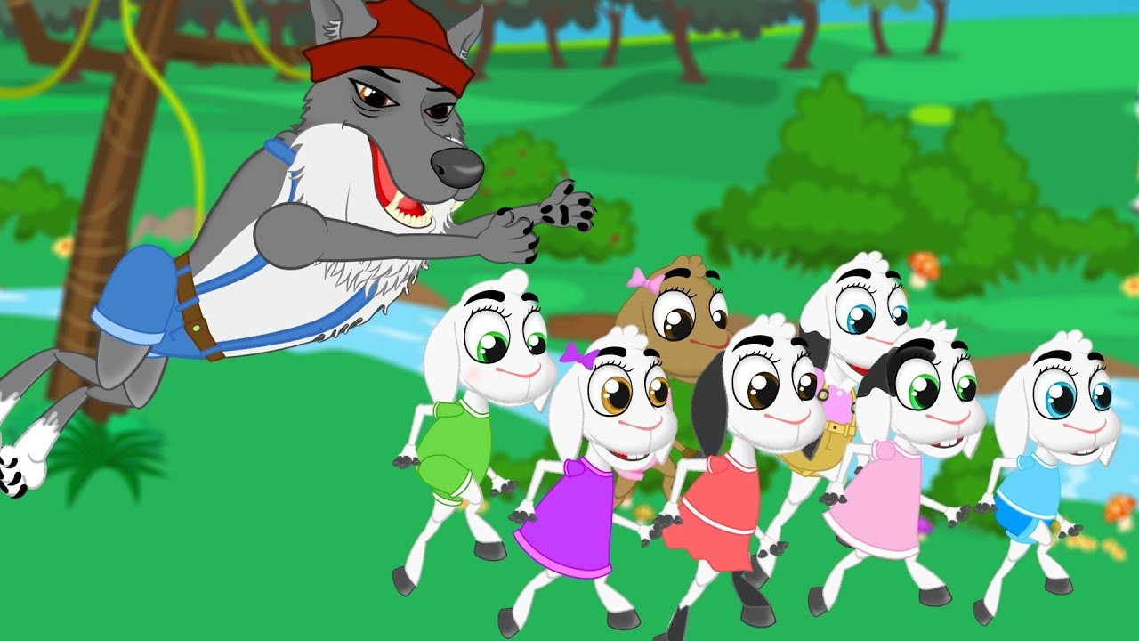 O Lobo e os Sete Cabritinhos - Historia completa - Desenho animado infantil com Os Amiguinhos