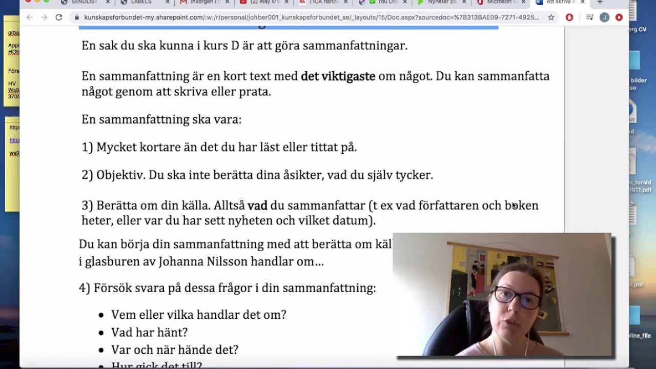 Att skriva en sammanfattning