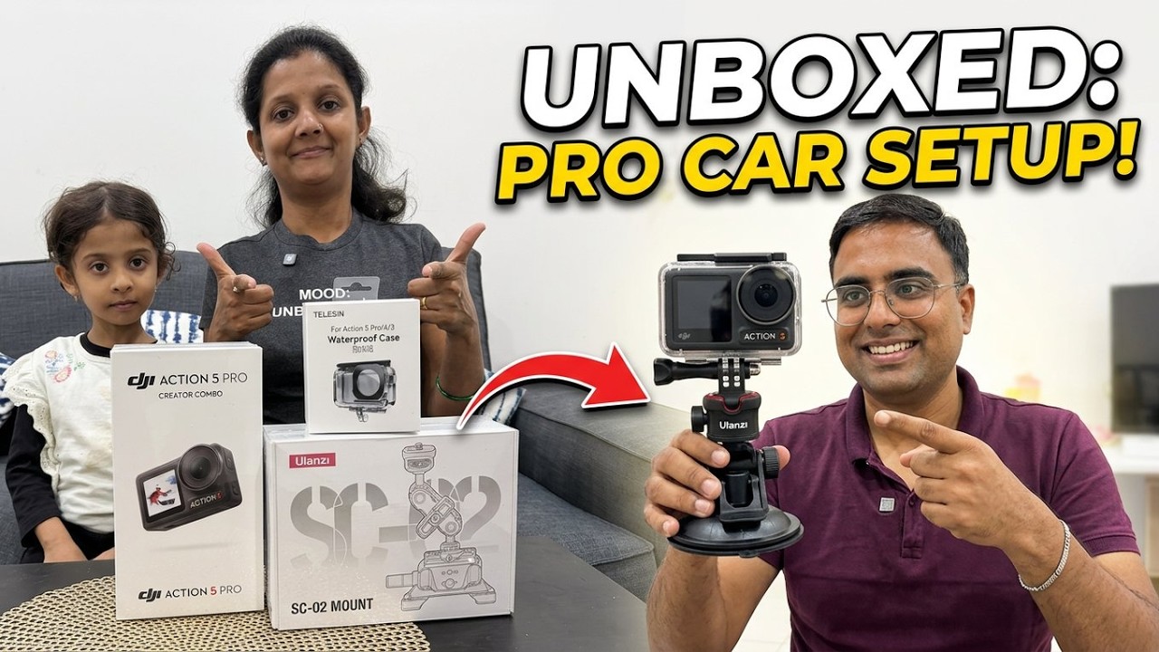 Unboxing + First Impressions: DJI Action 5 Pro Creator Combo + SC-02 Suction Cup POV Mount for CAR