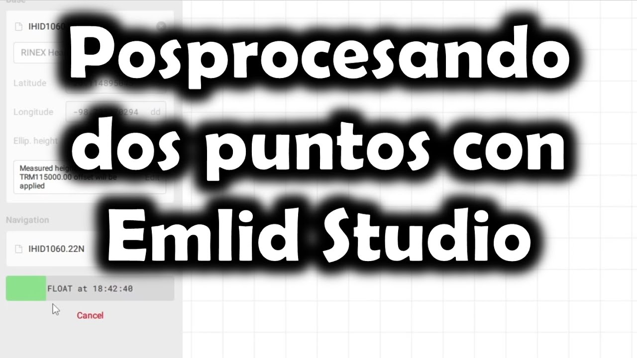 [GNSS] Posprocesando dos puntos estáticos con Emlid Studio