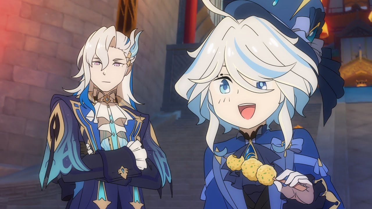 Furina and Neuvillette during Lantern Rite Festival | GENSHIN IMPACT Fan Animation