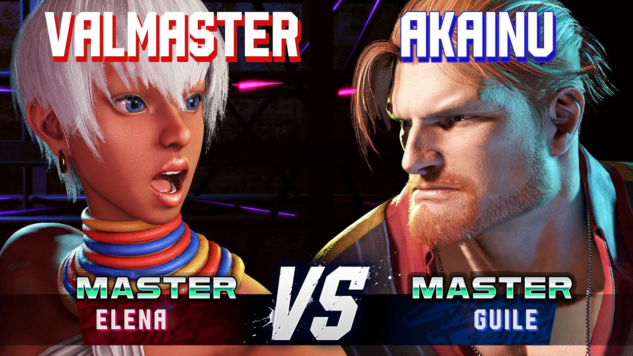 SF6 ▰ VALMASTER (Elena) vs AKAINU (Guile) ▰ High Level Gameplay
