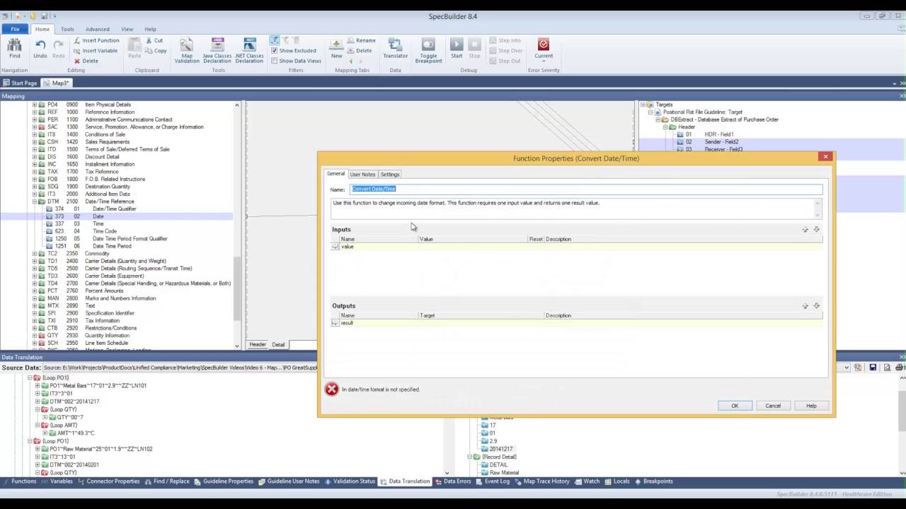 Video 6 – Mapping the Data Formats