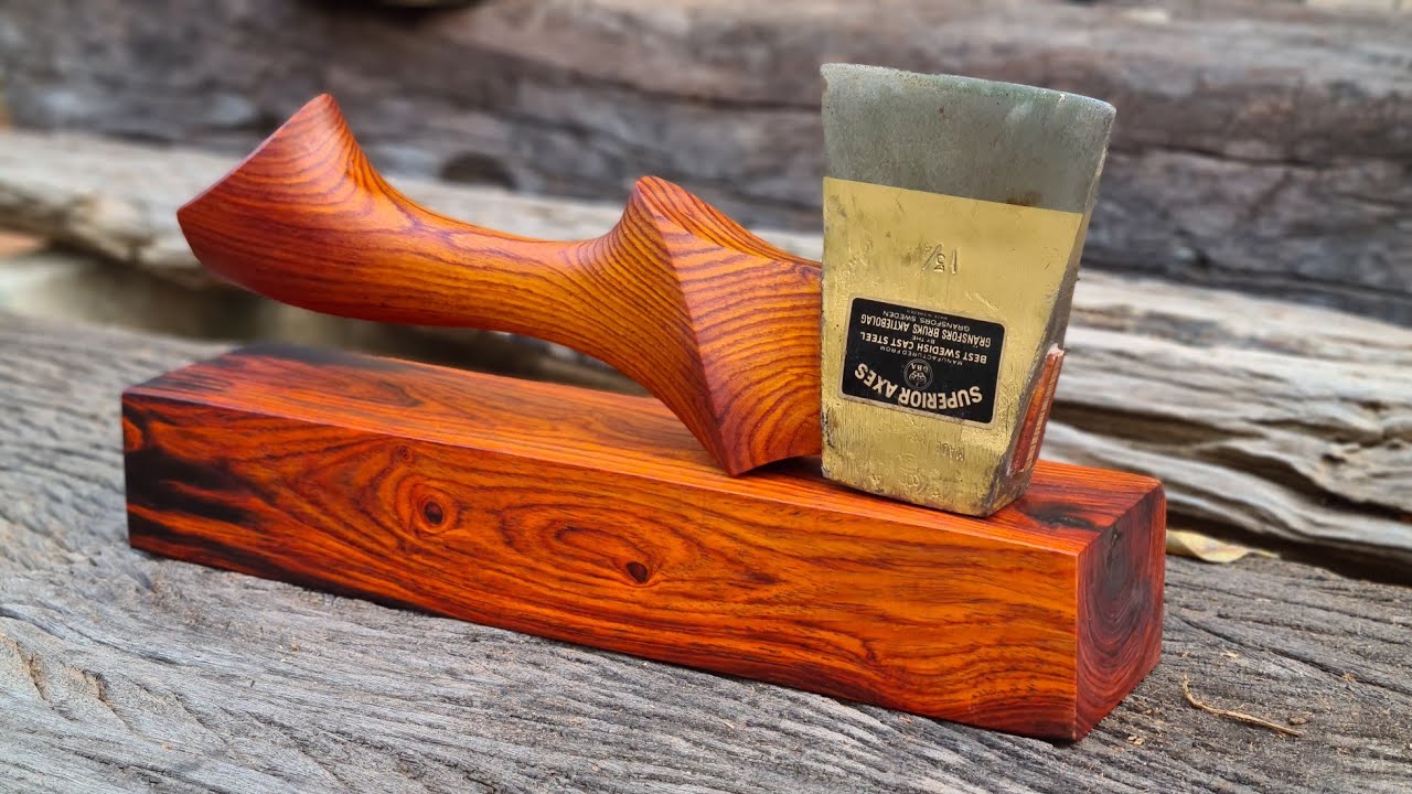 Making an Axe Handle From Rosewood , Woodworking