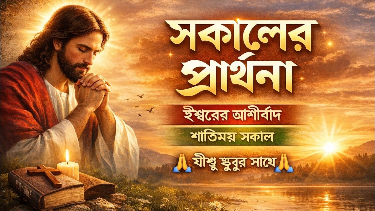 প্রতিদিনের সকালের শক্তিশালী প্রার্থনা | শান্তি ও আশীর্বাদ পাবেন 🙏Jishu Gurur Sokaler Prarthona#guru 