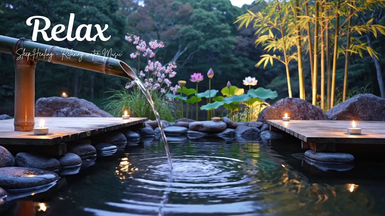 Relaxing Music for Healing + Water Sounds 🌿 Relieves Stress, Calm Anxiety & Depression, Study Music
