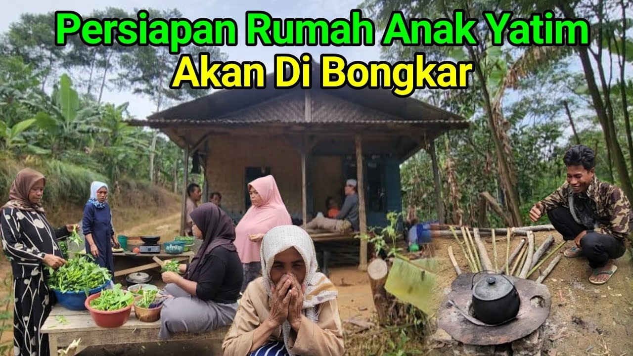 Menunggu Tim Bapak Bayu Andika Untuk Pembongkaran Rumah Anak Yatim Mak Enah 