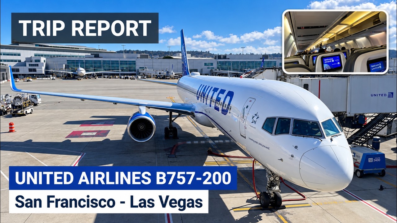 United 757-200 - San Francisco to Las Vegas | Trip Report (Why Is This Huge Jet on Such a Short Hop)