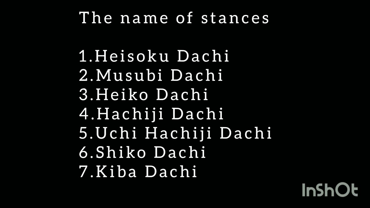 Introduction and Practice of Dachi (Basic Stances)