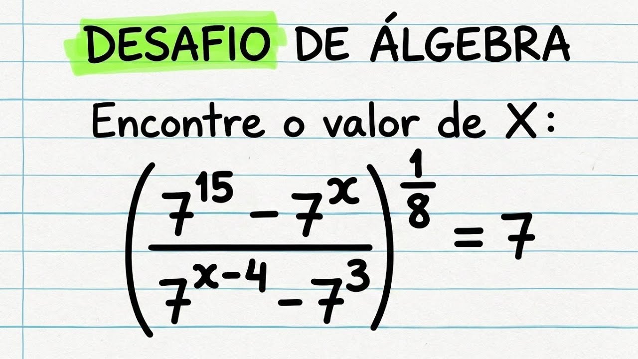 Tem que ser Bom em Álgebra! Equação Exponencial com Artifício