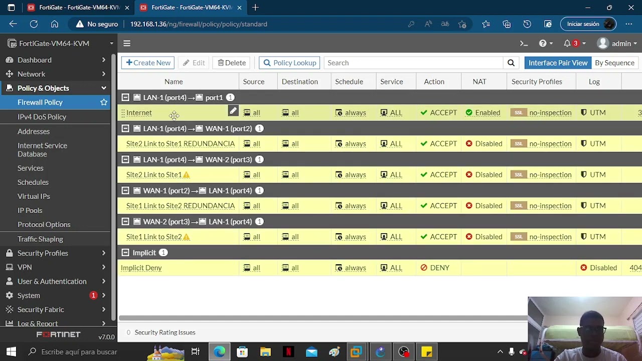 VPN IPsec - Policy Based || FortiGate v7.0