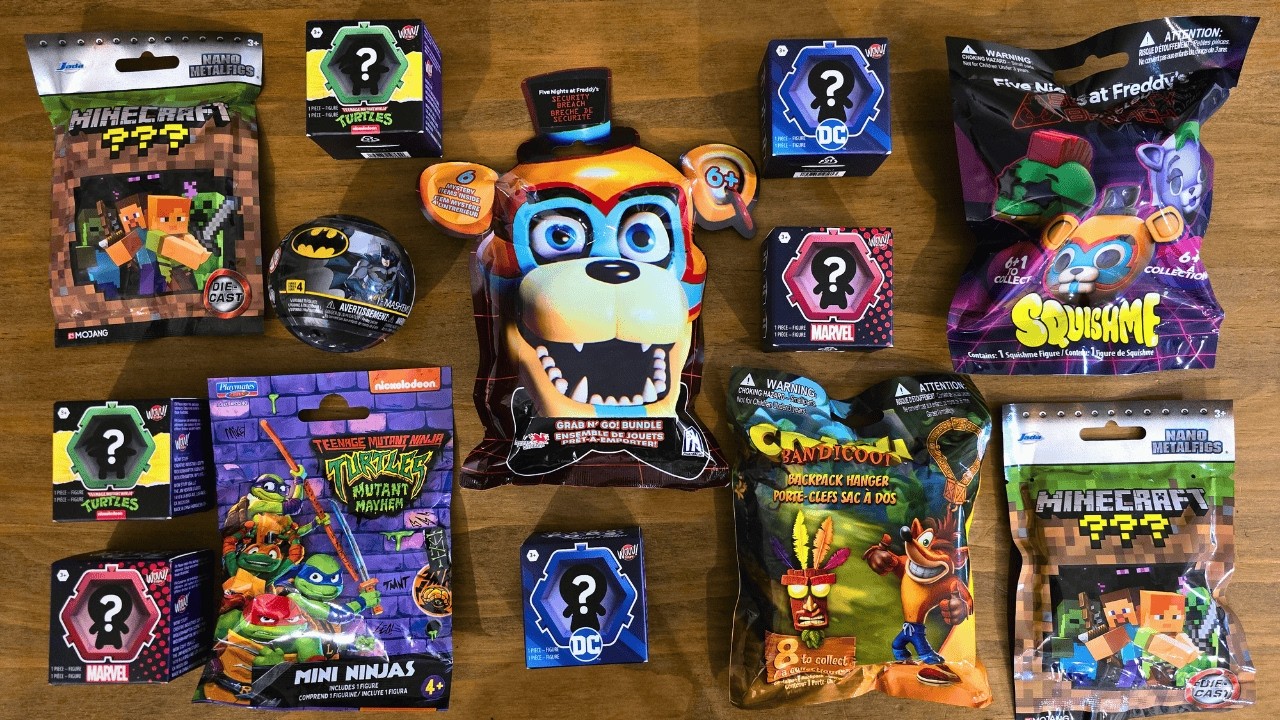 GAMING SUPERHERO & TMNT Blind Bags | ASMR Unboxing No Talking