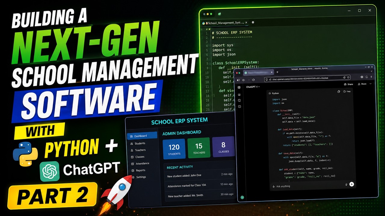 Building a NEXT-GEN School Management Software with Python + ChatGPT 🚀 I PART 2