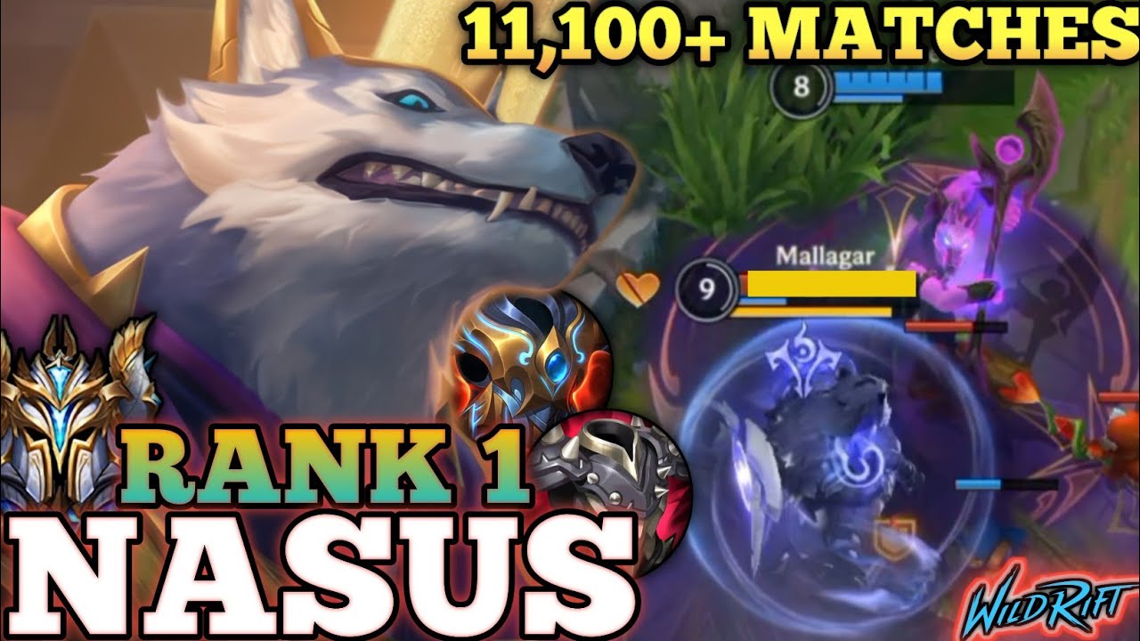 NASUS LATEGAME UNSTOPPABLE! CRAZY 11,100+ MATCHES - TOP 1 GLOBAL NASUS BY From behind - WILD RIFT