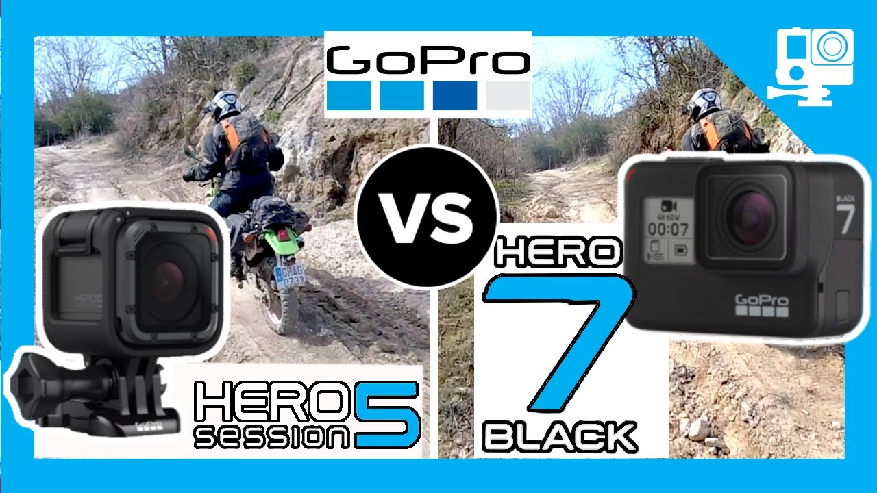 Gopro Hero 7 Black VS  Hero 5 Session | Comparativa  estabilizacion moto