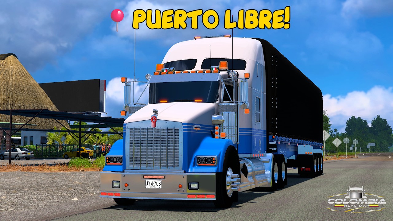 Traveling through the new Colombia Real Map update in a T800 Aerocab | Puerto Libre-Puerto Salgar...