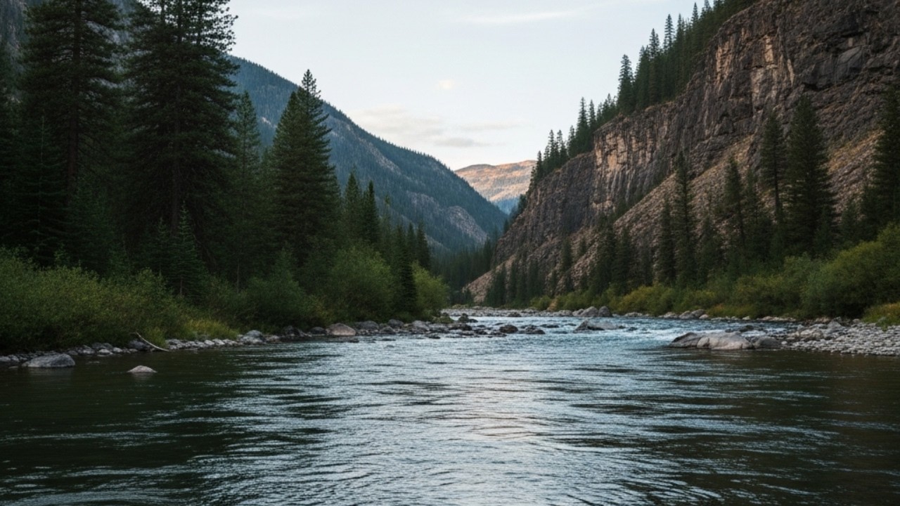 Pure River Flowing Water Sounds 🍃 Nature White Noise