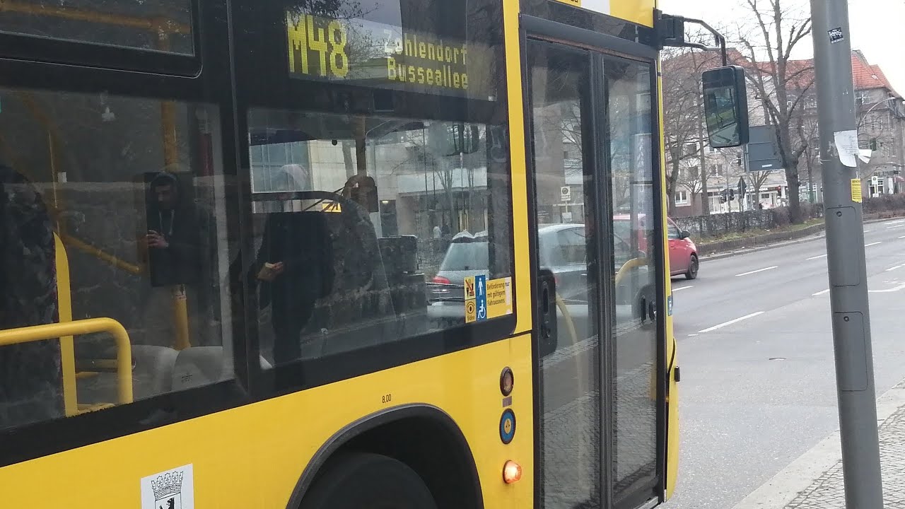 Bus Mitfahrt von S+U Innsbrucker Platz bis Zehlendorf Eiche im MAN DL 09 auf der M48