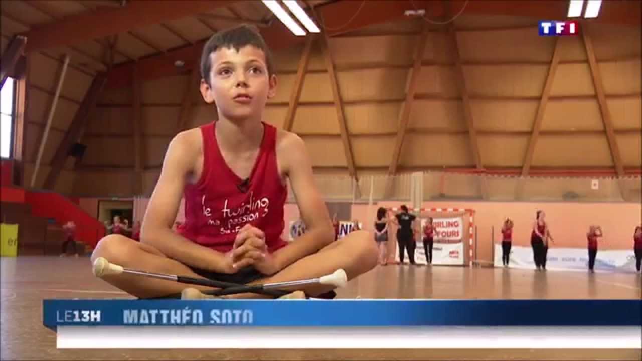 Reportage TF1 Matthéo SOTO Twirling Bâton Juin 2015