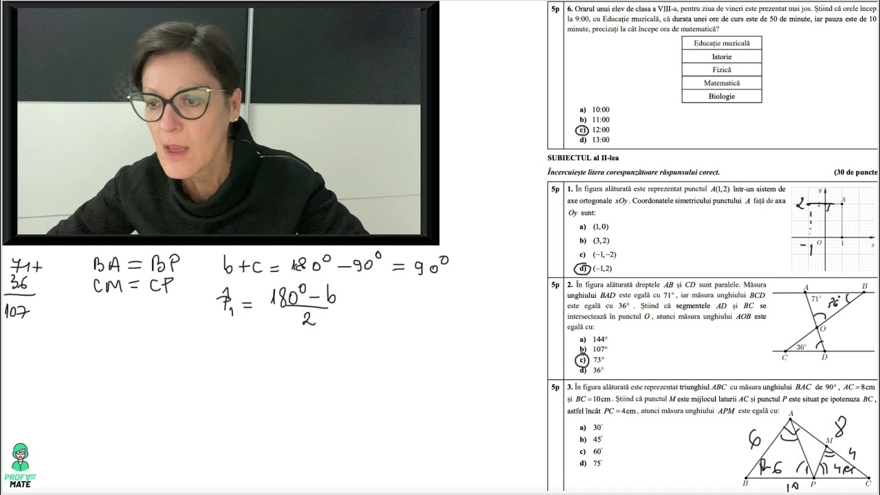 Test de antrenament nr.10/2021, matematică, Evaluarea Națională pentru clasa a 8 a